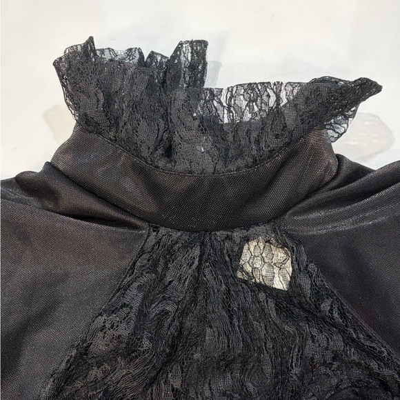 California Costume Black Lace Gothic Victorian Short Costume Dress Size Small - Picture 5 of 16
